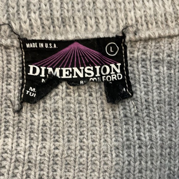 Sweater Dimension Milford large zipper Gray vintage stripes man men’s machine - Picture 3 of 5